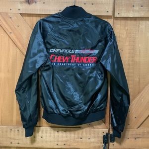 Vintage Satin Chevy Bomber Jacket